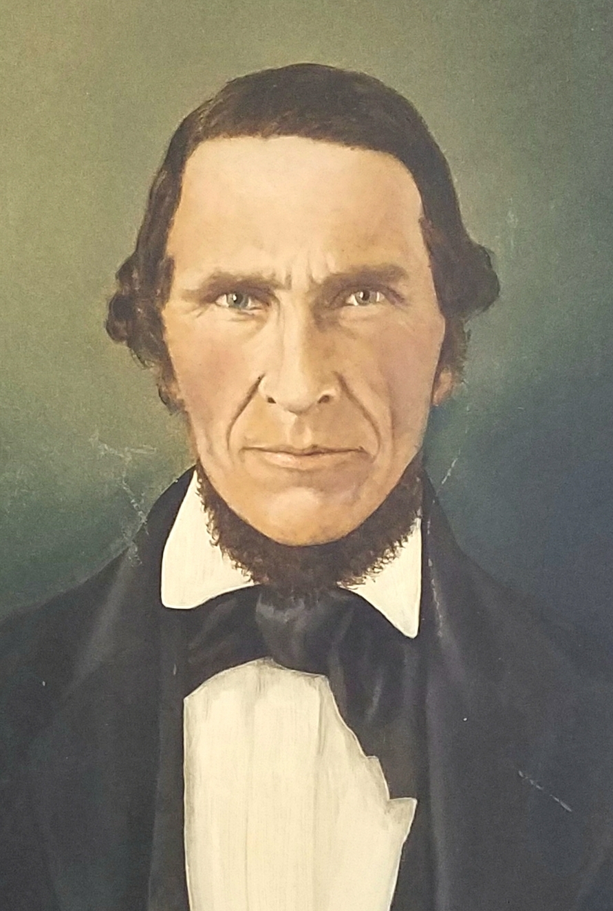 A portrait prepared for a family history book page